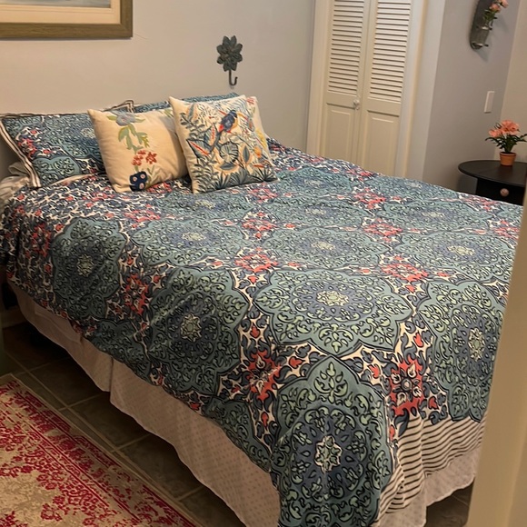 Bedding Martha Stewart For Macys Queen Duvet And 2 Shams Euc Poshmark